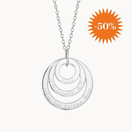 Collana personalizzata Eternity Trio placcato oro merci maman