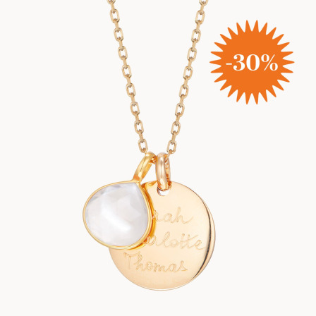 Personalised Moonstone Gemstone Necklace