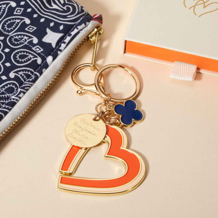 Personalisierter Schlüsselanhänger für Taschen vergoldet merci maman