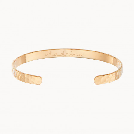 Pulsera Abierta Martillada Personalizada para Madrina
bano in oro merci maman