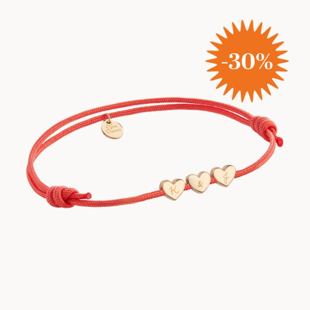 Personalisiertes Herz Armband vergoldet merci maman