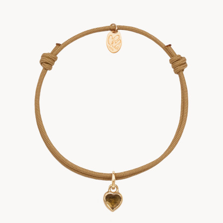 Personalisiertes Herz Geburtsstein Armband vergoldet merci maman