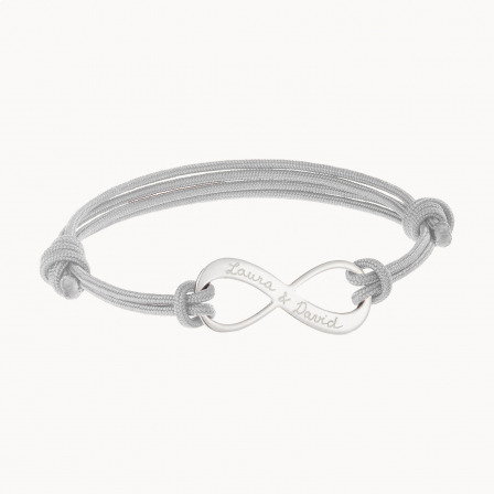 Personalisiertes Armband mit Unendlichkeitssymbol für Männer sterlingsilber merci maman