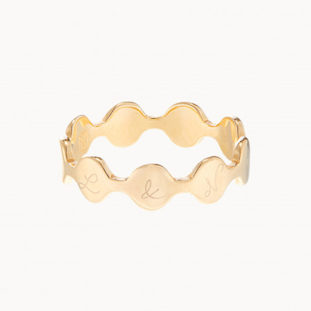 personalisierter initialen pastille ring vergoldet merci maman