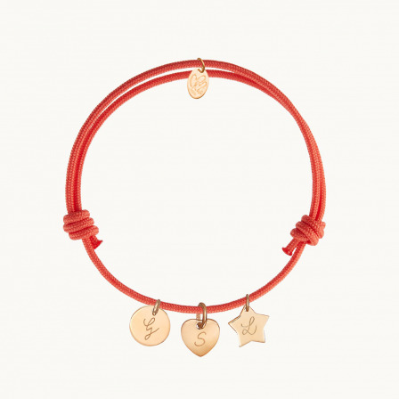 Personalisiertes Armband mit Mini Charm vergoldet merci maman