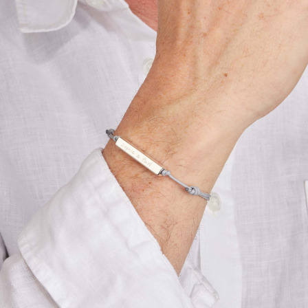 Personalisiertes Bar Armband für Männer sterlingsilber merci maman