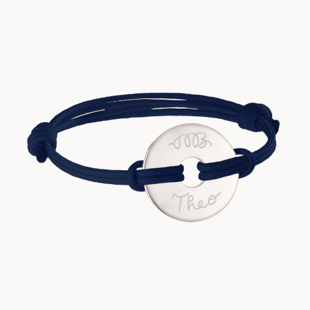 Personalisiertes Armband mit Scheibe für Männer Sterlingsilber merci maman