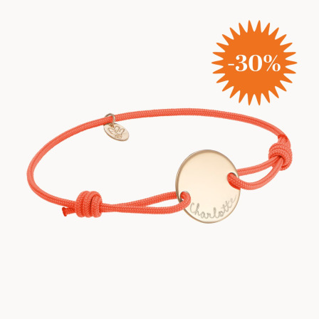 Personalisiertes Pastille-Armband vergoldet merci maman