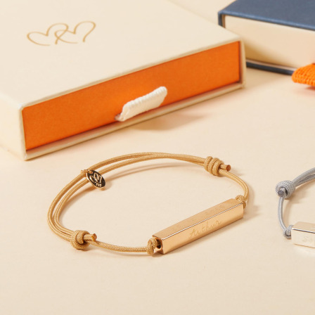 Personalisiertes Bar Armband vergoldet merci maman