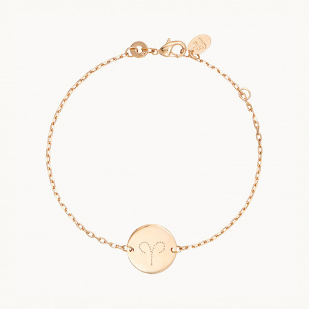 Personalisiertes Sternzeichen Armkettchen vergoldet merci maman