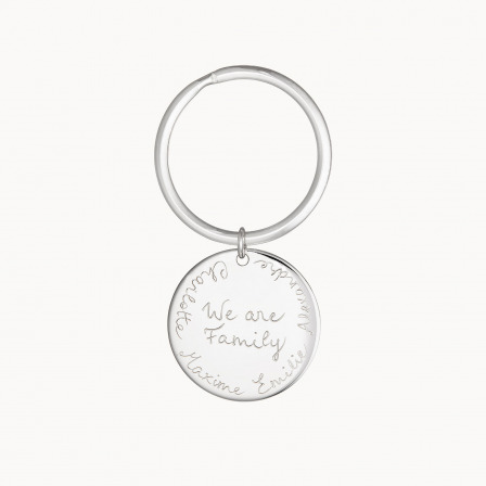 Personalisierter We Are Family Schlüsselanhänger sterlingsilber merci maman
