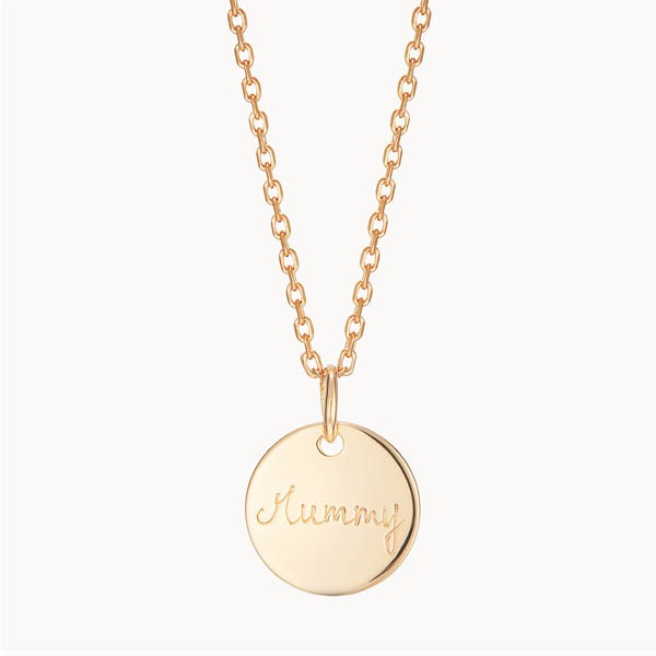  Collana a disco con messaggio personalizzato