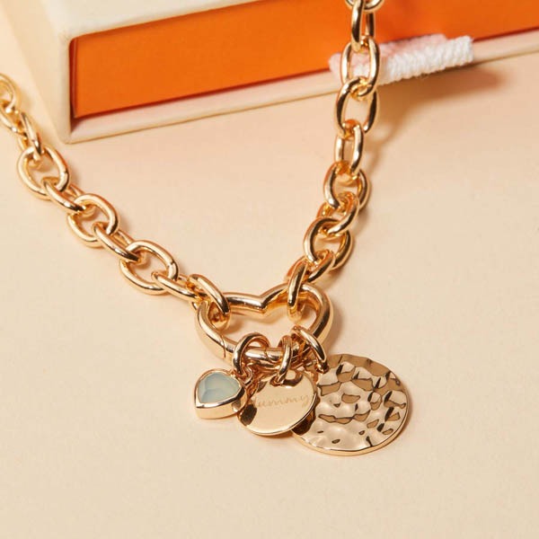 Collana personalizzata portafortuna con chiusura a cuore