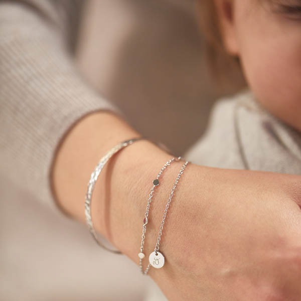  Bracciale personalizzato doppia catena 