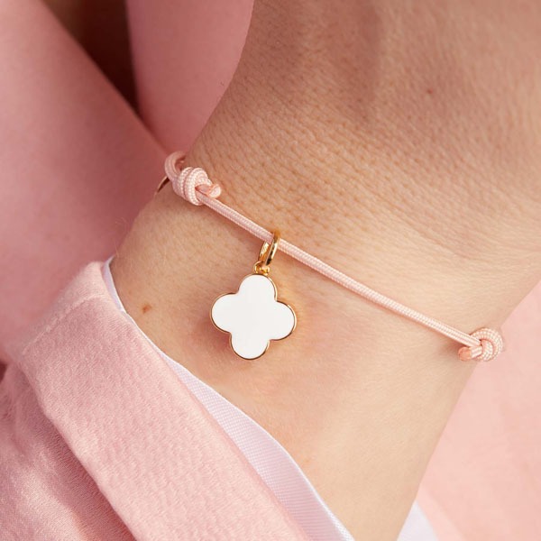 Braccialetto personalizzato con croce romanica in smalto