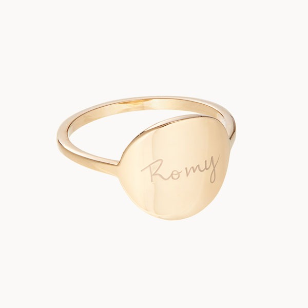 Anello con disco personalizzato: