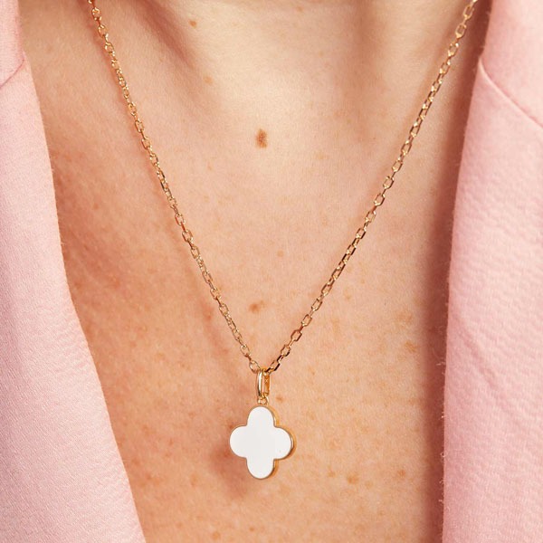 Collana personalizzata con croce romanica in smalto