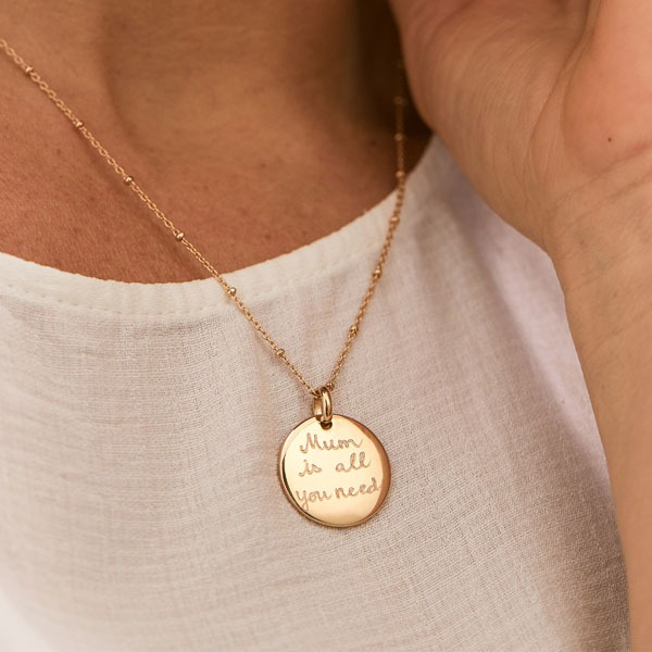 Collana a disco di firma personalizzata