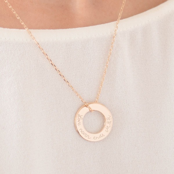 Collana a disco di firma personalizzata